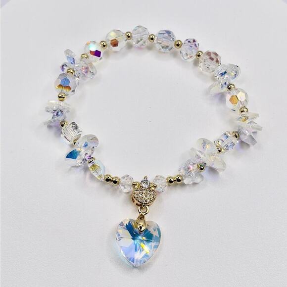 Heart Swarovski Beaded Bracelet - Picture 3 of 4